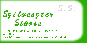szilveszter siposs business card